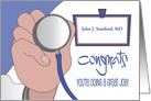 Custom Encouragement for Medical Resident, Name Tag & Stethoscope card