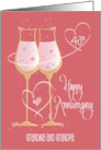 40th Anniversary for Grandma and Grandpa with Champagne Glasses card