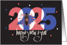 Hand Lettered New Year 2025 with Large Date During Coronavirus card