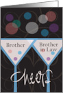 Cheers Wedding Anniversary Glasses Gay Brother and Brother in Law card