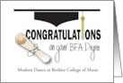 Hand Lettered Graduation for BFA with Custom Degree and School card