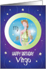 Hand Lettered Zodiac Birthday for Virgo Goddess of Wheat and Harvest card