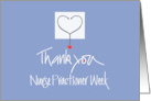 Nurse Practitioner Week 2024 Thank You with Stethoscope and Heart card