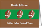 Encouragement Good Luck Football Player with Name of Team and Player’s Name card