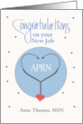 New Job for Advanced Practice Registered Nurse APRN Custom Name card
