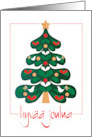Finnish Christmas Holiday Tree Suomalainen Joulukortti ja Puulla card