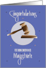Congratulations Magistrate Swearing In Gavel and Pounding Block card