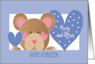 First Valentine’s Day for Great Grandson Bear Hugs and Kisses card