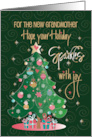 Christmas to New Grandmother Magical and Sparkling Christmas Tree card