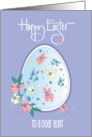 Hand Lettered Easter for Aunt Lavender Floral Egg Flowers and Hearts card