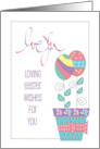 Hand Lettered Love You Easter Decorated Flower Pot with Egg Flowers card