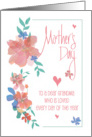 Hand Lettered Mother’s Day for Grandma Watercolor Flowers and Hearts card