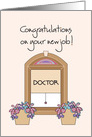 Congratulations on your new job - Doctor card