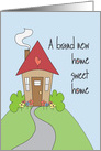 Hand Lettered A brand new home sweet home with heart card