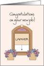 Congratulations on your new job as a Lawyer card