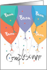 Buon Compleanno Italiano with Colorful Balloons Palloncini Colorati card
