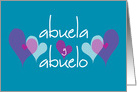 Feliz Aniversario Abuela y Abuelo, en Espaol, con Letras del Mano card