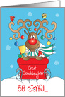 Christmas for Great Granddaughter, Be Joyful Reindeer with Ornaments card