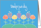 Tnker p dig Svenska noterar kortet, Swedish Thinking of You card