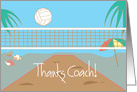 Thanks Coach for Beach Volleyball Coach card