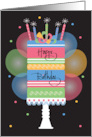 Birthday with Bright Colored Candles, Big Wishes for You card