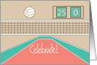 Congratulations and Celebrate for Volleyball card