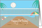 Happy Birthday for Beach Volleyball Player with volleyball card