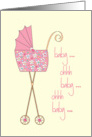 Congratulations on your new granddaughter with colorful stroller card