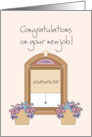 Congratulations on your new job as Journalist with window scene card