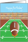 Happy Birthday Football Card, with Football and Goalpost card