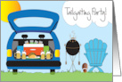 Invitation to Football Tailgating Party Car Trunk Cooler and Grill card