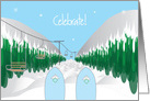 Congratulations for Snow Skiing Sporting Event card