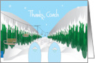 Thanks Coach for Snow Skiing Program and Events card