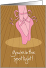 Good Luck for Dance Performance with Ballet Shoes card
