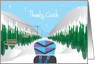 Thanks Coach with Snowboard for Snowboarding Coach card