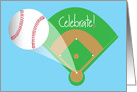 Congratulations for Baseball Game/Event with Baseball Field card