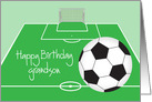 Birthday for grandson who plays or enjoys soccer card