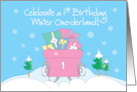 Invitation for Birthday Party One Year Old With Winter One-derland card