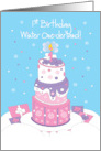 Hand Lettered 1 Year Birthday Party Invitation with Winter One-derland card