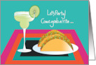 Invitation for Cinco de Mayo Party with Setting of Margarita and Tacos card