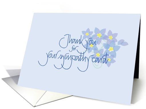 Thank you for your sympathy card with Forget Me Nots card (1006975)