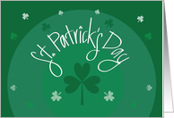 Hand Lettered St. Patrick’s Day with Garden of Green Shamrocks card