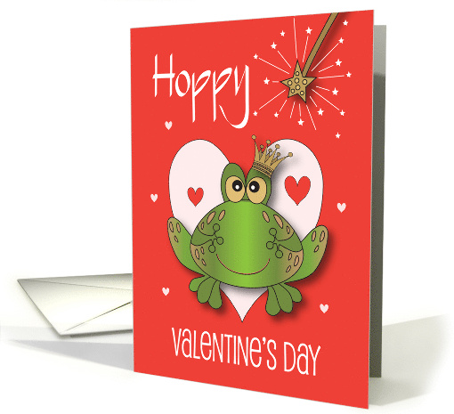 Hoppy Valentine's with Crowned Prince Frog and Magic Wand card