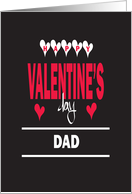 Valentine’s for Dad, Wording decorated with Hearts of Love card