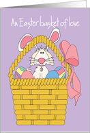 Easter Basket of Love from Pet, Dog in bunny ears card