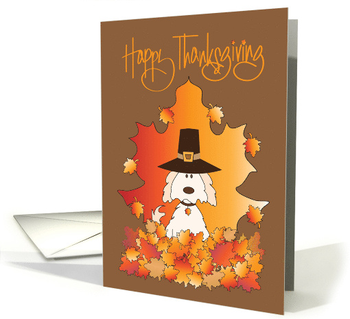 Thanksgiving from Pet Dog with Pilgrim Hat and Colorful... (1019683)