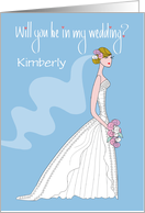Will you be in our Wedding Invitation Bride Silhouette and Red Heart card