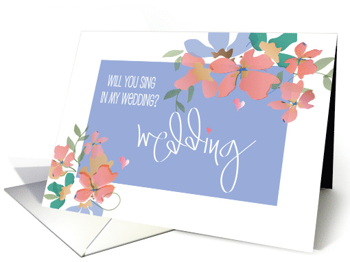 Hand Lettered Sing in My Wedding Invitation Floral... (1050527)