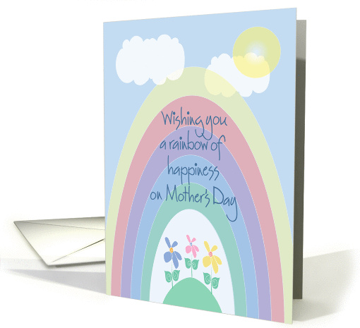 Mother's Day with Rainbow and Colorful Flowers card (1052599)