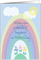 Mother’s Day with Rainbow and Colorful Flowers card